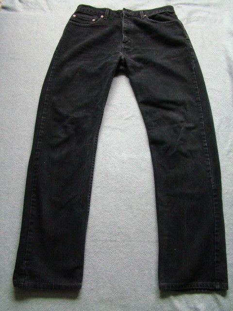 Levis 505 Regular Fit Straight Jeans W34 x L33 Made in USA Black 