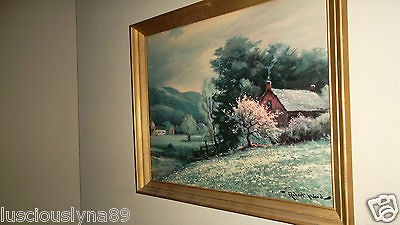 Robert woods print vintage barnyard countryside