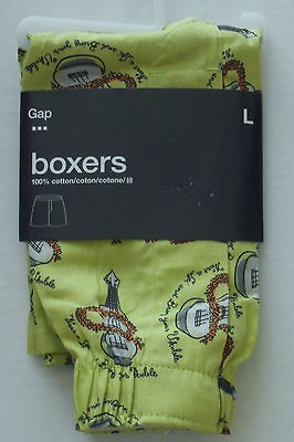 GAP Mens Light Green Ukulele Boxers Sizes M L XL