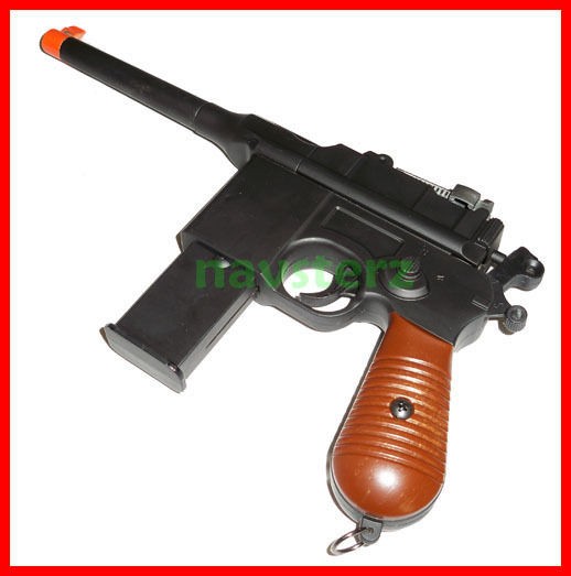 Full Metal Airsoft Spring Gun Mauser C96 Style WWII WW2