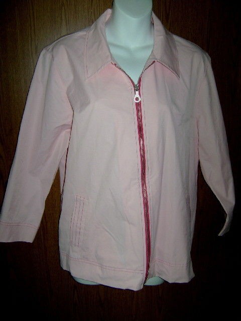 Womens Duckhead Light Pink Rain Jacket Coat Size Medium M EUC