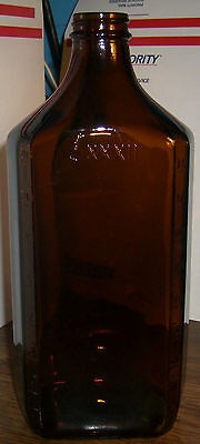 Old Medicine/Amber​/Bottle with Measurments1 2​8 &1 800 Made by 