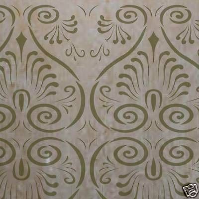 Scrollwork Damask Stencil paint your furniture STC0061B