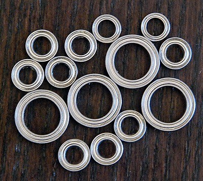 14pcs) CORALLY 110 RDX Phi Metal Sealed Ball Bearing Set