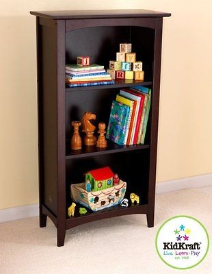 KidKraft Avalon Kids Tall Wooden Bookshelf   Espresso