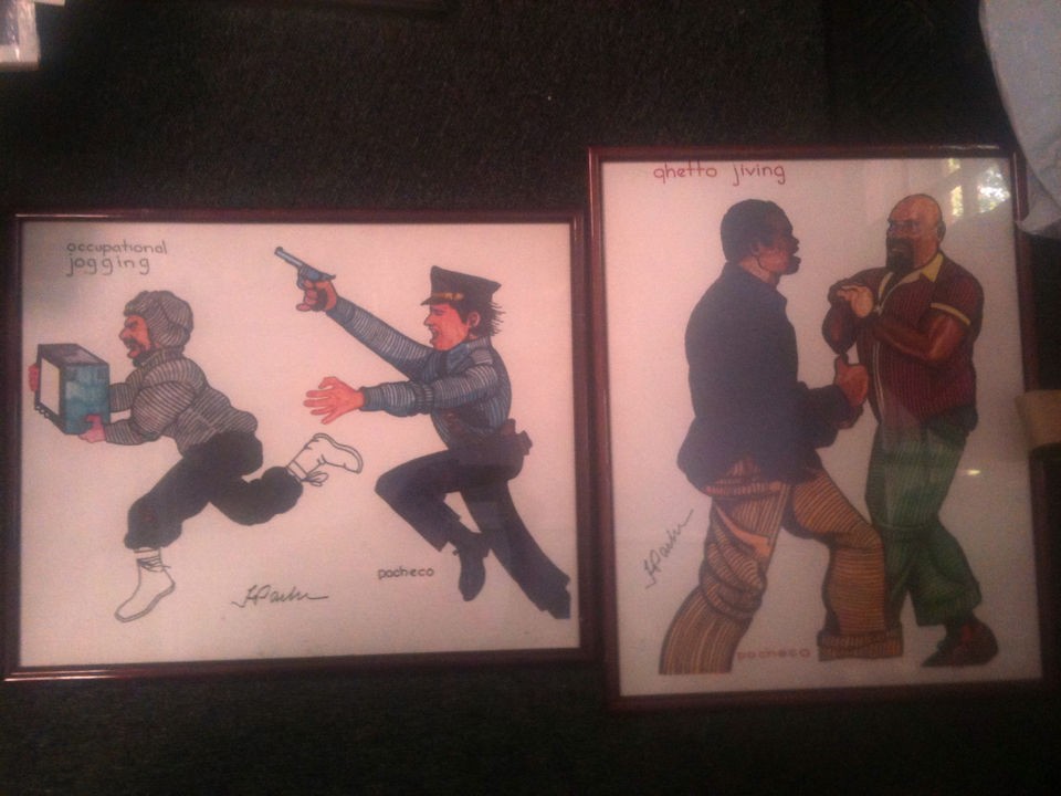 FERDIE PACHECO   FIGHT DOCTOR  SIGNED PRINTS LOT OF 2 FROM 1978 FRAMED