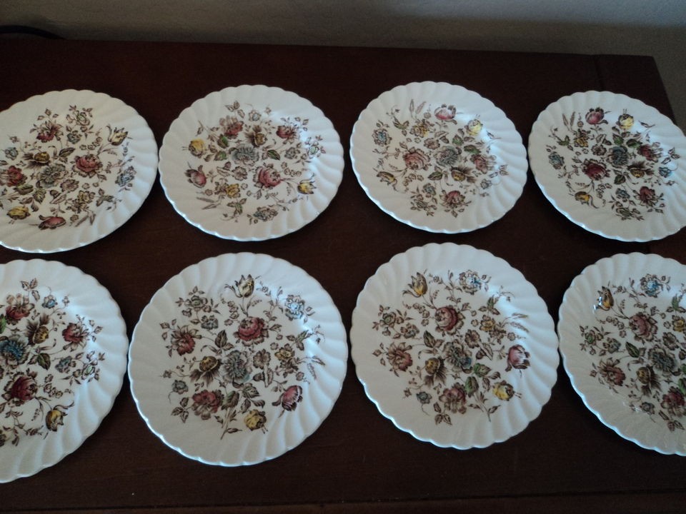 Vintage Johnson Brothers Staffordshire Bouquet Roll & Butter Plates