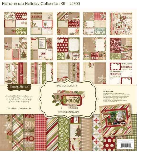 Simple Stories Christmas~HAND​MADE HOLIDAY~12x12 Paper Kit Scrapbook 