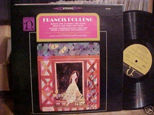 FRANCIS POULENC SONATAS JACQUES FEVIER SERGE BAUDO LP