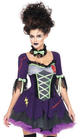 Sexy Womens Frankenstein Bride Halloween Costume