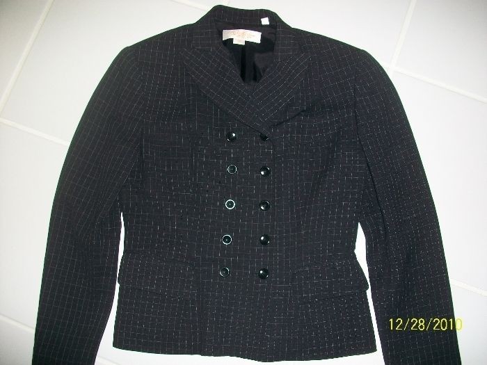 Brooks Brothers Womens Blazer Black & White Check Sz 4P