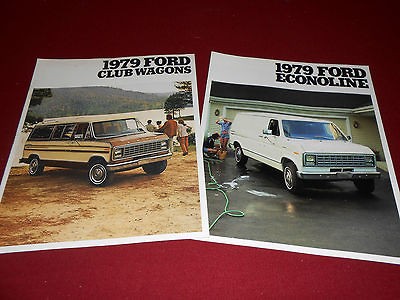 1979 FORD ECONOLINE VAN & CLUB WAGON BROCHURE, SALES CATALOG 2 for 1