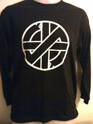 CRASS LOGO LONG SLEEVED SHIRT punk subhumans rudimentary peni zounds 