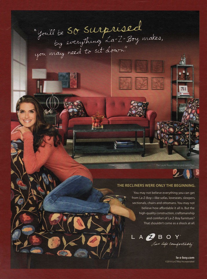   Coppertone, 2 2011 LazBoy, 3 2009 Latisse Print Ads BROOKE SHIELDS