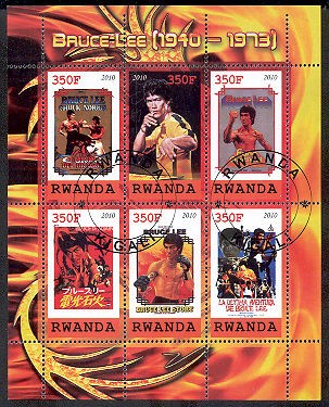 BRUCE LEE,ENTER THE DRAGON on STAMPS SHEET,DA90