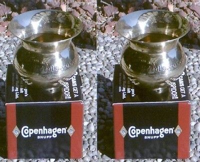 Two (2) U.S. Tobacco Copenhagen Snuff Cuspidor Spittoon NIB