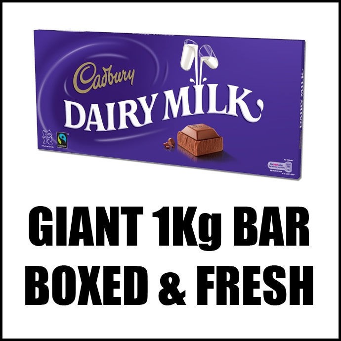 1KG HUGE GIANT CADBURY DAIRY MILK CHOCOLATE BAR PARTY BIRTHDAY GIFT 