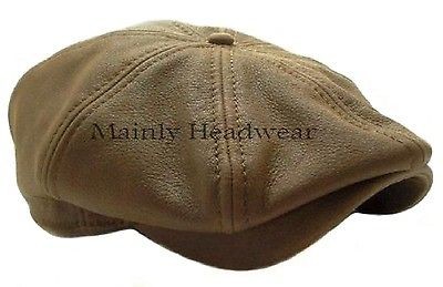   IVY cap Mens Newsboy hat Golf BROWN GATSBY Cabbie driving MEDIUM