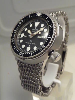 22mm SHARK MESH BRACELET   fits SEIKO 150m 300m diver