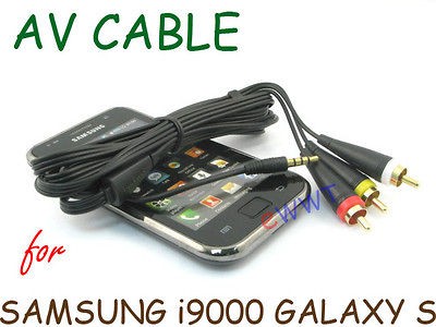 6ft 3.5mm New RCA TV Out AV Audio Video Cable for Samsung i9000 Galaxy 