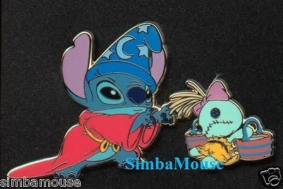   Series Fantasia Sorcerer Stitch Scrump Broom Japan  Pin