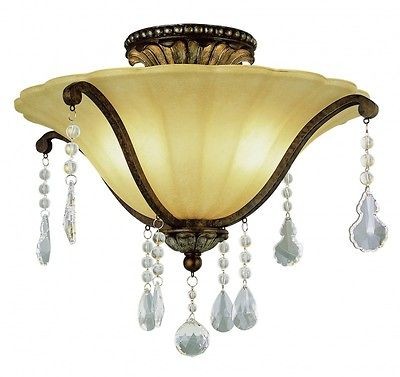 Trans Globe Lighting Champagne Fountain Semi Flushmount