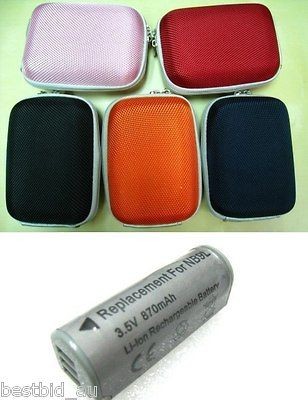 Battery NB 9L+Camera Case Bag for Canon 1100 SD4500 PowerShot ELPH 