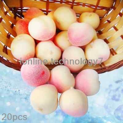 20pcs fake mini peach artificial fruit Home Garden party decor art 