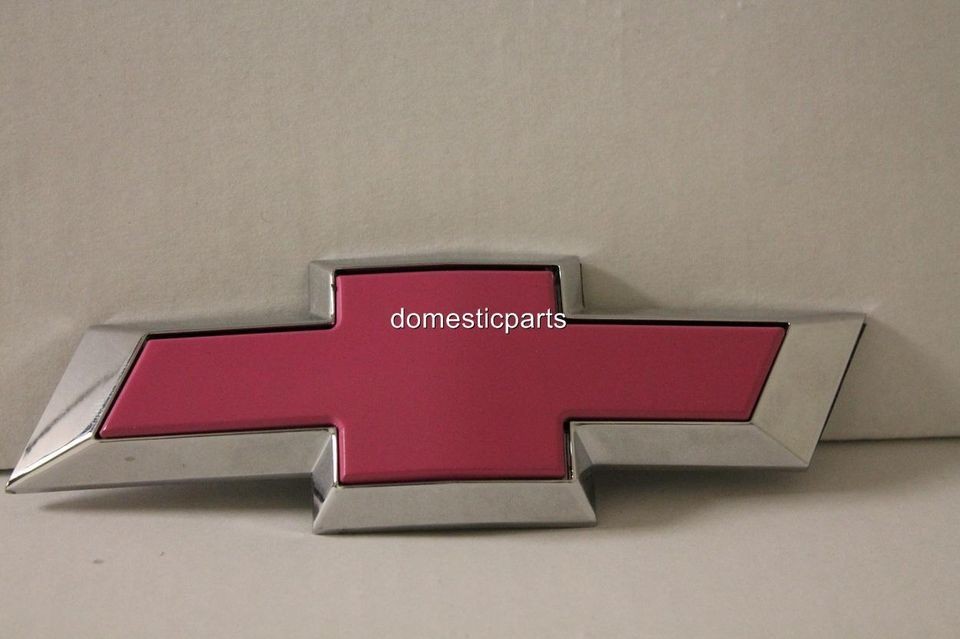   CHEVY CAMARO PINK FRONT & REAR BOWTIE GRILLE GOLD REPLACEMENT EMBLEM