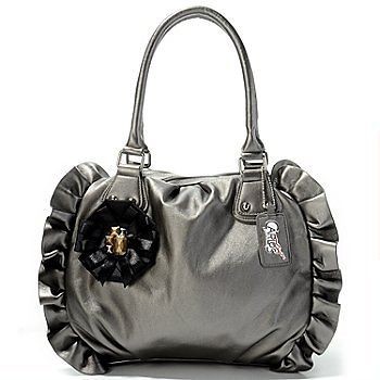 NWT new CARLOS Santana Femme Fatale Bag PURSE ~ Pewter color