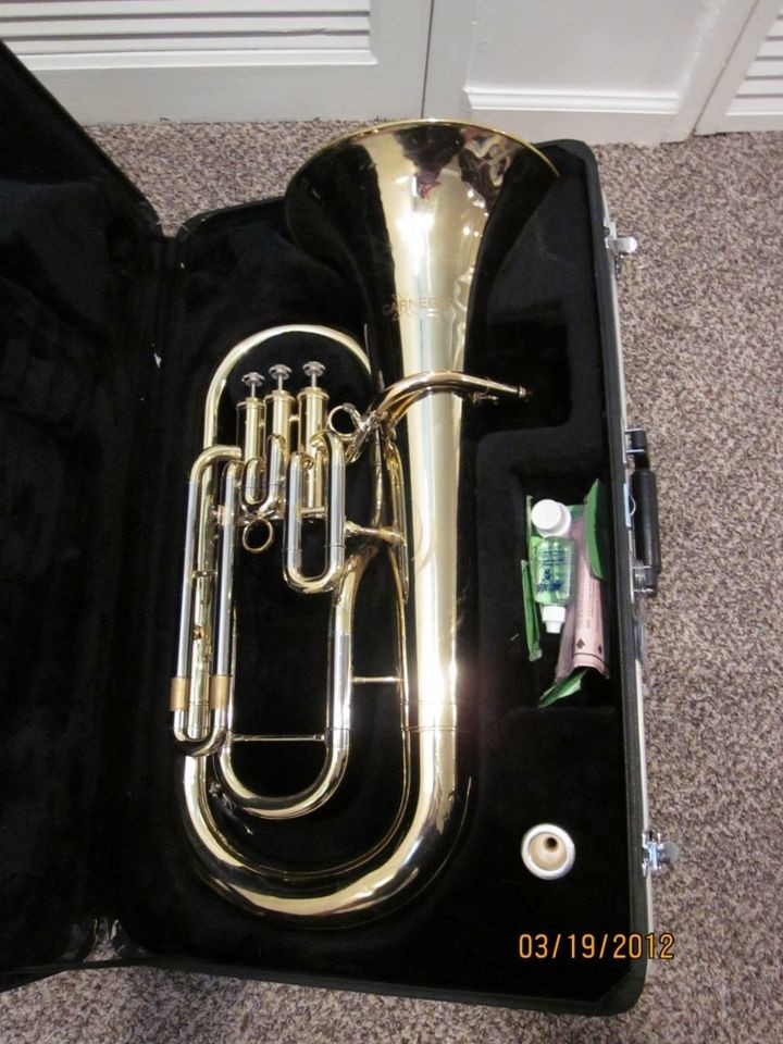 Carnegie XL by Jupiter 3 Valve Euphonium E02468 with Valve Oil and 