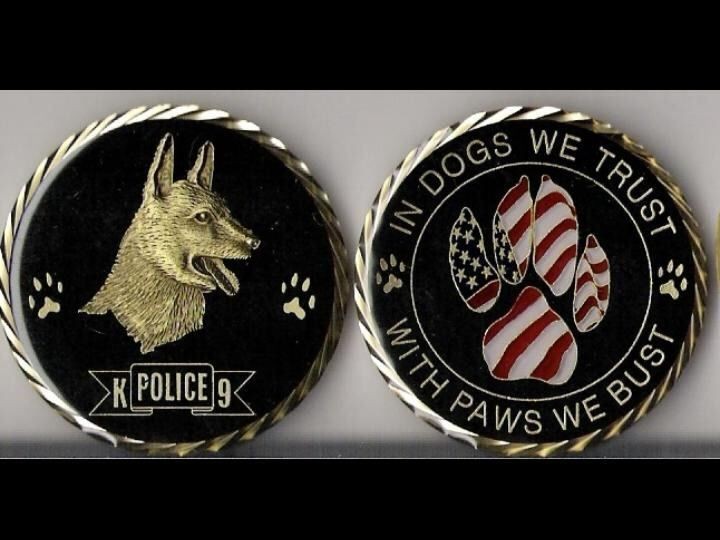 Working Dog K9 Handler Military Challenge Coin POLICE S