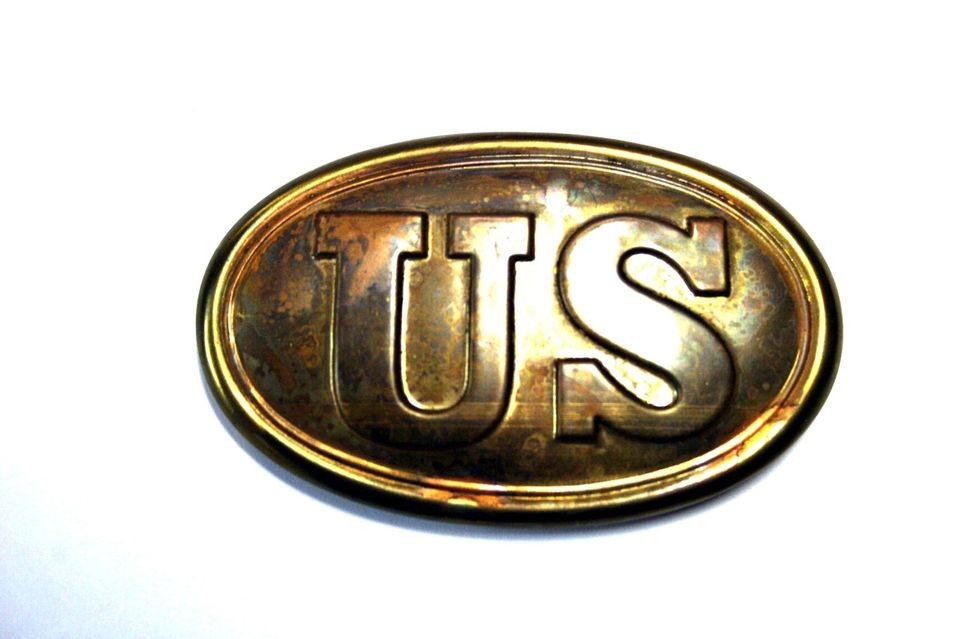 EARLY REPLICA MARKED US CIVIL WAR Union Reproduction BELT BUCKLE