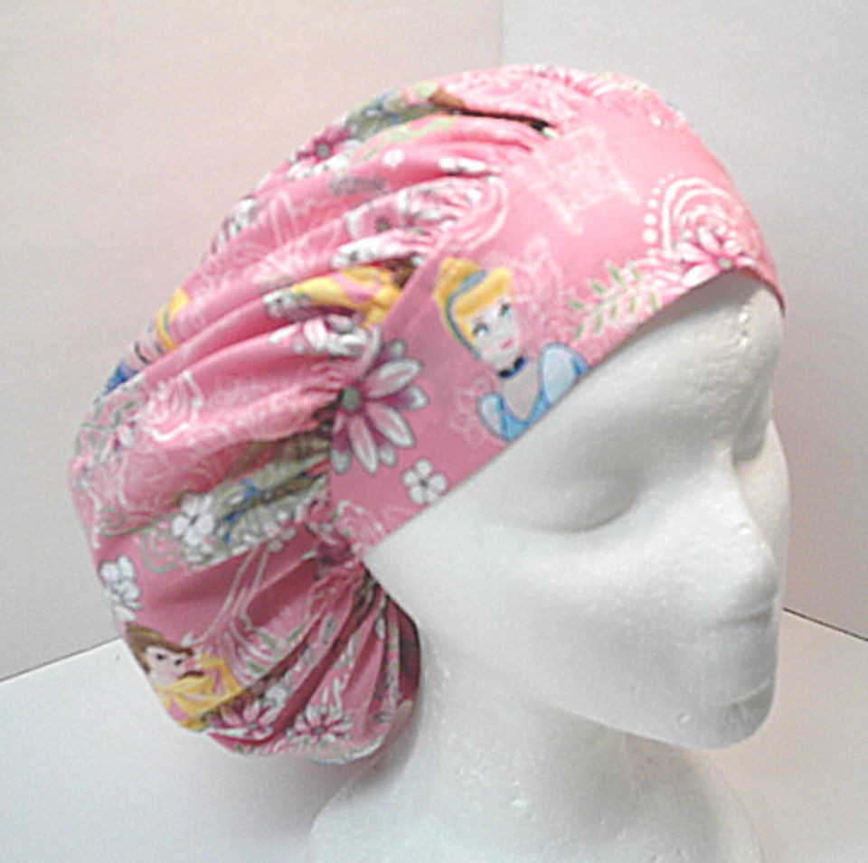 Pink Disney Princess Medical Bouffant OR Scrub Cap Surgery / Surgical 