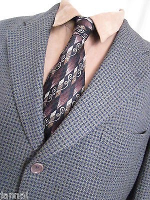 JACKET 44 R STRELLSON HOUNDSTOOTH TWEED WOOL BLEND * 3 BUTTON BLAZER 