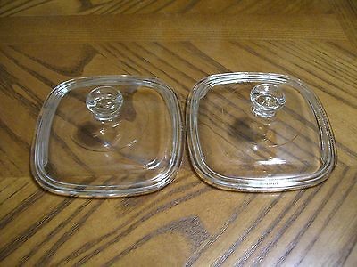   Petite Glass Lids fit Corning Ware Pyrex P 41, P 43 Cornflower Dishes