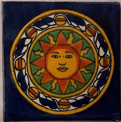 088) 25 MEXICAN TILES TALAVERA MEXICO POTTERY CERAMIC TILE