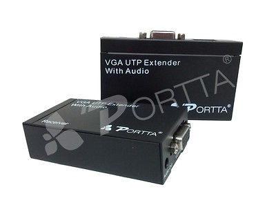 VGA UTP 1x1 Splitter Extender by Cat5e/6 cable up to 300M with Audio