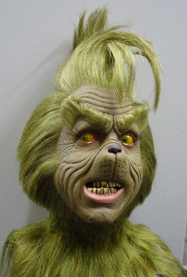   STOLE CHRISTMAS MOVIE PROP JIM CARREY LIFESIZE HALLOWEEN BUST FX