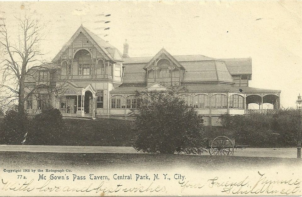 1905 MC GOWNS PASS TAVERN, Central Park, New York City