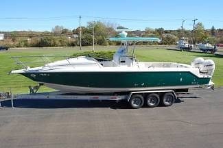 1997 PRO LINE 34FT CENTER CONSOLE CUDDY, 2006 ETEC 250S, W/TRAILER