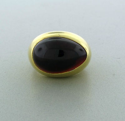 POMELLATO 18K YELLOW GOLD GARNET RING