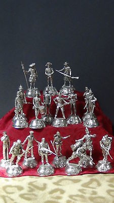 CHARLES STADDEN SET OF 19 CAST PEWTER ROYAL MARINES FIGURES 4.75H