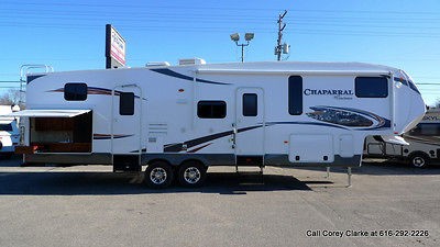 2013 Coachmen Chaparral 345BHS Triple Slide Bunkhouse Outside Kitchen 