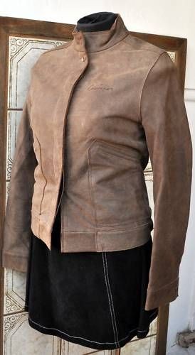 Gorgeous Chevignon Fine Suede Leather Tailored Buttoned Jacket Sz M (8 