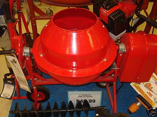 NEW 1 1/4 CU FT ELECTRIC CEMENT CONCRETE STUCCO MIXER