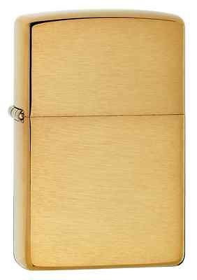 Zippo Brushed Brass Lighter, Full Size, Low Shipping, 204B