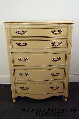 DREXEL 36 Five Drawer French Provincial Chest of Drawers
