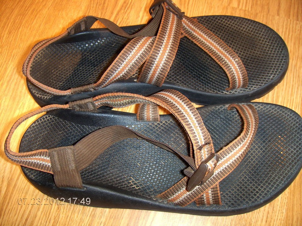 CHACO Z1 UNAWEEP SANDALS MENS 14 BROWN ORANGE LIGHTLY WORN CONDITION 