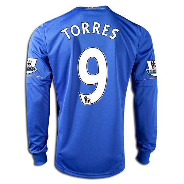 ADIDAS FERNANDO TORRES CHELSEA FC LONG SLEEVE HOME JERSEY 2012/13.